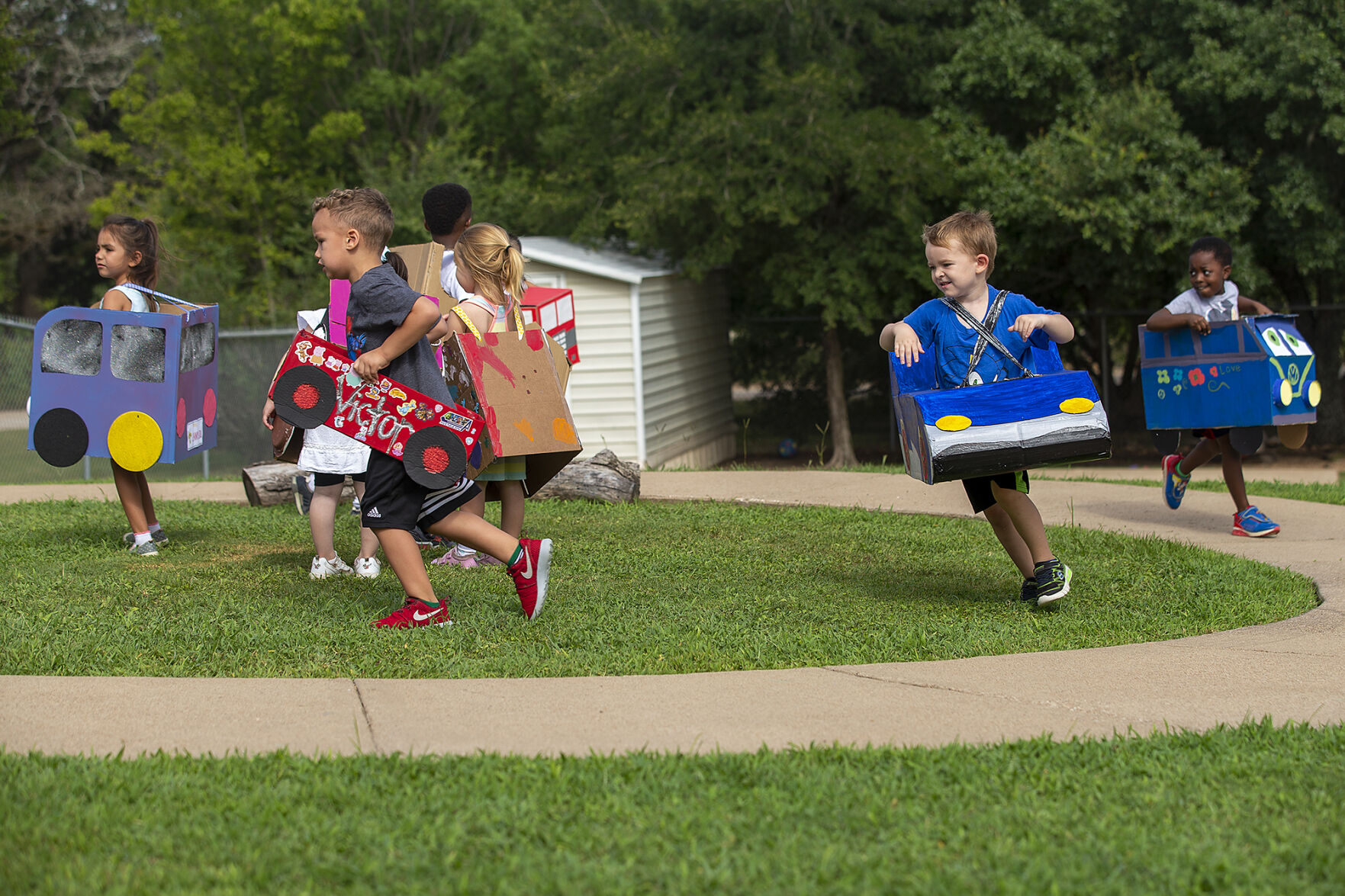 Preschool box car race